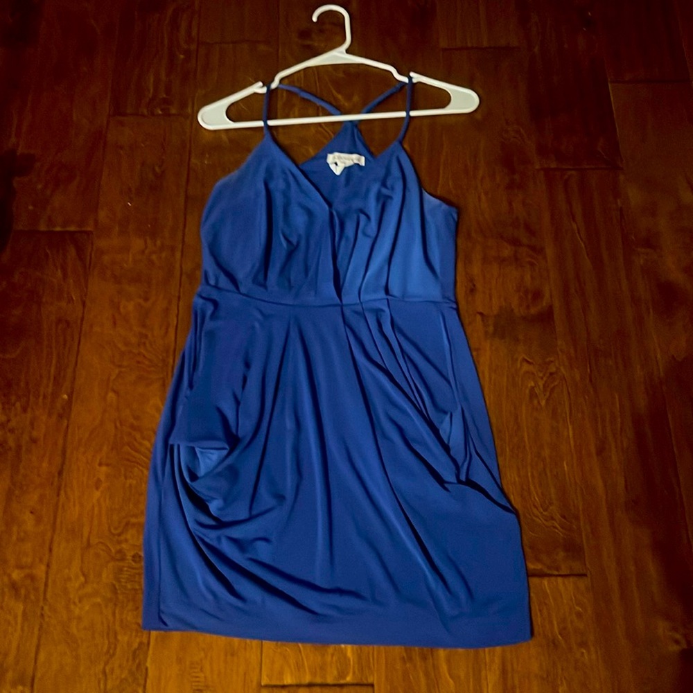 BCBGeneration XS slip on dress. Adjustable spaghetti straps. Snap closure chest.